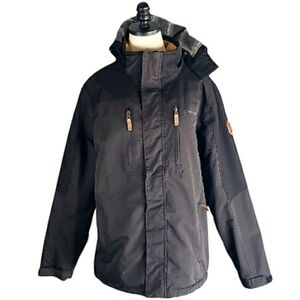 Free Country Mens Repreve Ridge Microfiber Detachable Hood Jacket Quilt Lining M